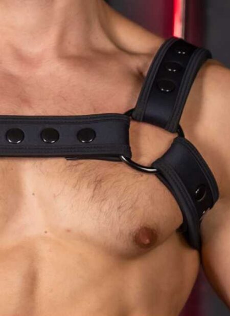 Mr. S Neo Carbon Black Bulldog Harness Black Small / Medium