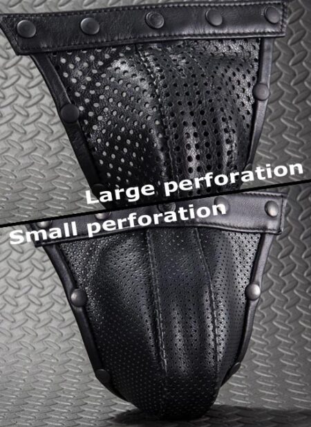 Mr. S Leather Pouch for Hidden Ring Jock Perforated Small