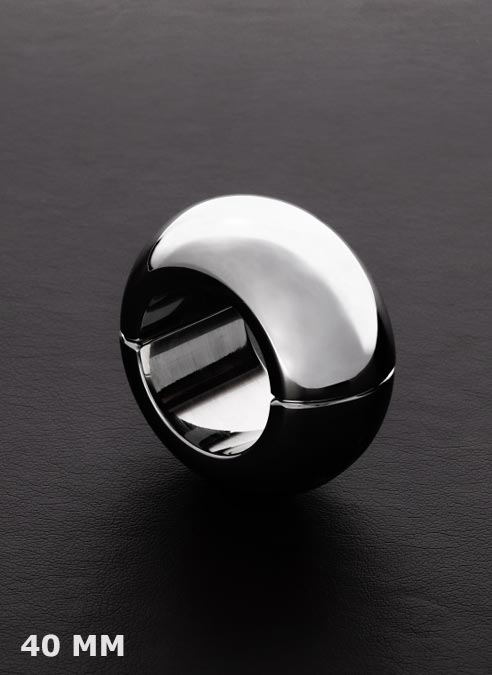 Lockable Oval Ball Stretcher Stainless steel ⋆ Underground Fetish