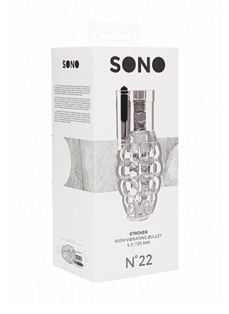 SONO No. 22 Stroker with Vibrating Bullet Clear