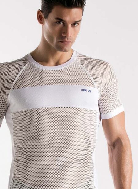 CODE 22 Mesh T-Shirt White Medium