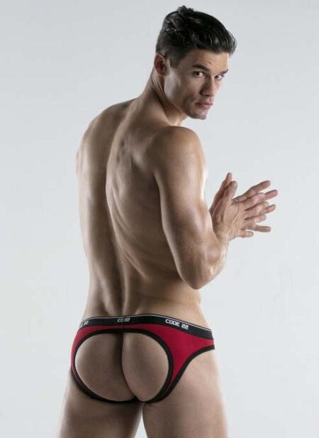 CODE 22 Thrust Bottomless Brief Red Extra large