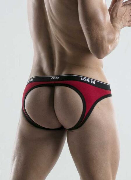 CODE 22 Thrust Bottomless Brief Red Extra large