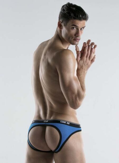 CODE 22 Thrust Bottomless Brief Steel blue Small