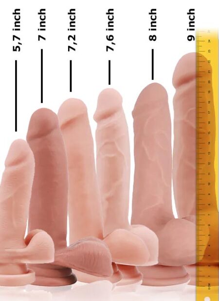Champs Hunky Dual Density Dildo with Balls 8 inch ~ 203 mm