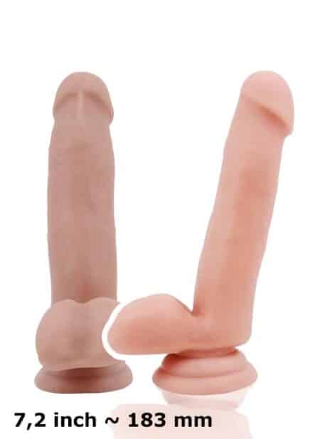 Champs Hunky Dual Density Dildo with Balls 8 inch ~ 203 mm
