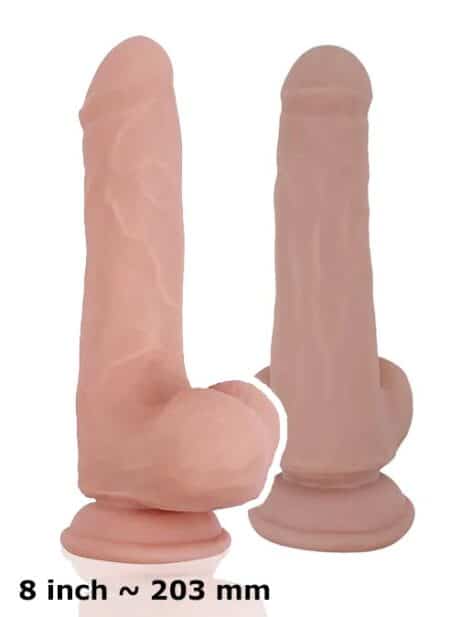 Champs Hunky Dual Density Dildo with Balls 8 inch ~ 203 mm