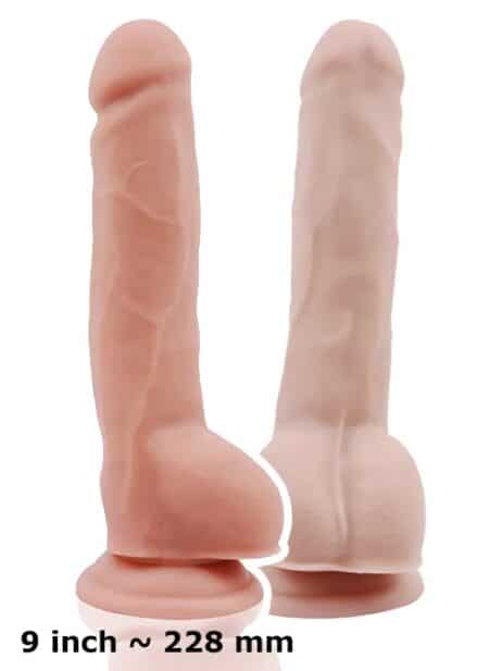 Champs Hunky Dual Density Dildo with Balls 8 inch ~ 203 mm