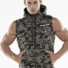 CODE 22 Cargo Sleeveless Hoody Grey Camo Large