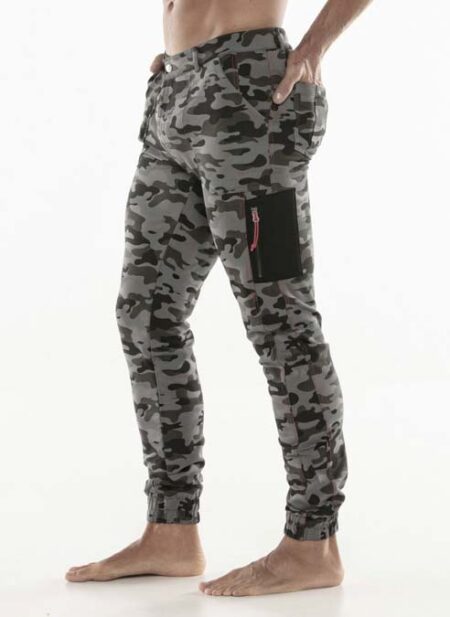 CODE 22 Stretch Cargo Pants Grey Camo Size 36