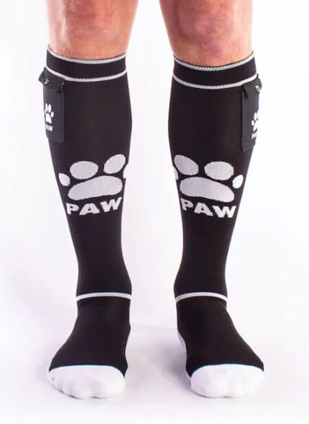 Brutus Puppy Paw Socks with Pocket Black