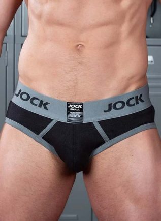 Jock by Mr. S Ribbed Sports Brief Black Large