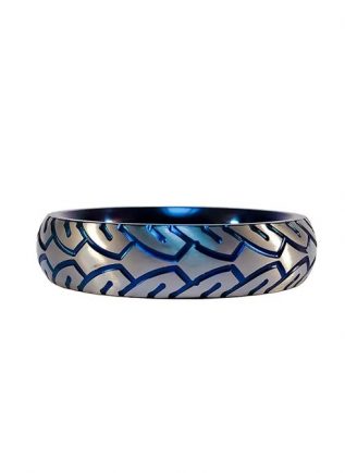 Black Label Blue Racer Stainless Steel Cock Ring 40 mm