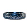 Black Label Blue Wave Stainless Steel Cock Ring 45 mm