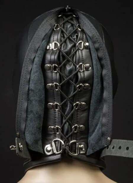 Mr. S Leather Rear-Zip Hood - Open Eyes/Open Mouth