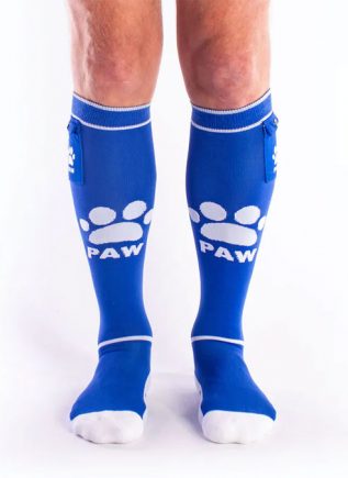 Brutus Puppy Paw Socks with Pocket Blue