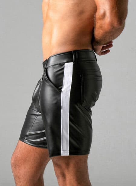 Locker Gear Leatherette Shorts White Extra large