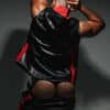 Locker Gear Leatherette Sleeveless Hoody Red Extra large