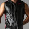 Locker Gear Leatherette Sleeveless Hoody Red Extra large