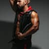 Locker Gear Leatherette Sleeveless Hoody Red Extra large