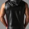 Locker Gear Leatherette Sleeveless Hoody Red Extra large