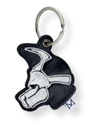 Master of the House Leather Keyring Puppy