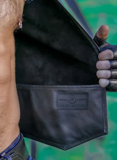 Mr. S Leather Classic Bar Vest Small