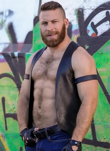 Mr. S Leather Classic Bar Vest Small