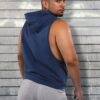 Mr. S Gym Class Sleeveless Hoodie Blue Small
