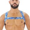 ToF Paris Fetish Harness Blue Camo Medium/Large