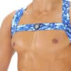 ToF Paris Fetish Harness Blue Camo Medium/Large