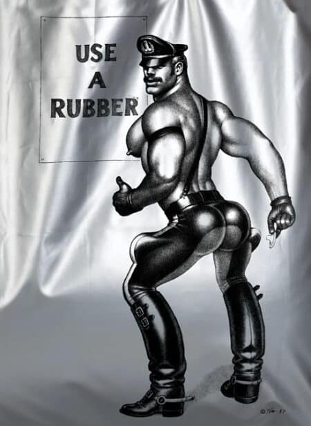 Tom of Finland Use a Rubber Metallic Tote