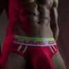 CODE 22 Neon Mesh Bottomless Briefs Pink Medium