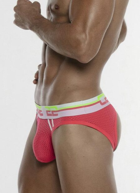 CODE 22 Neon Mesh Bottomless Briefs Pink Medium