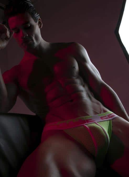 CODE 22 Neon Mesh Jockstrap Lime Medium