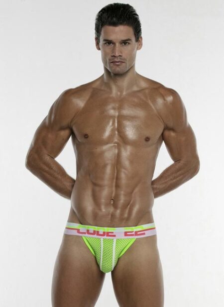 CODE 22 Neon Mesh Jockstrap Lime Medium