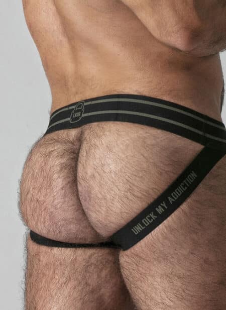 Locker Gear Jockstrap Front Opening Khaki Small