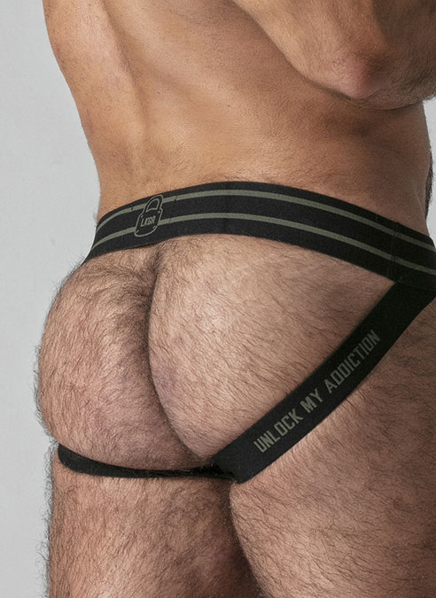 Locker Gear Jockstrap Front Opening Khaki Small