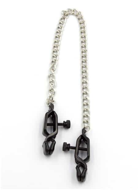 Adjustable Black Battery Clamps with Chain