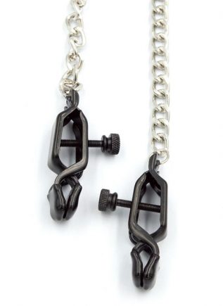 Adjustable Black Battery Clamps with Chain