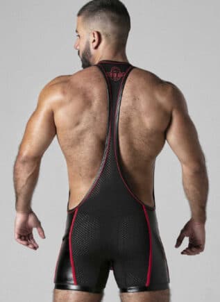 Locker Gear Mesh Singlet Red Large