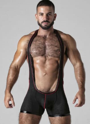 Locker Gear Mesh Singlet Red Large