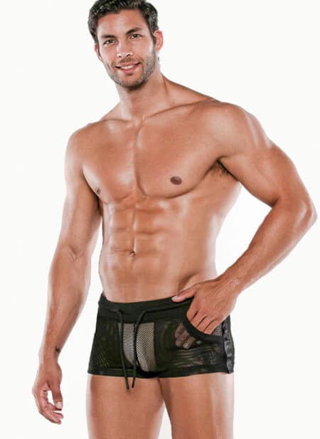 CODE 22 See Me Mesh Micro Short Black Small