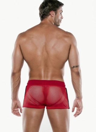 CODE 22 See Me Mesh Micro Short Red Small