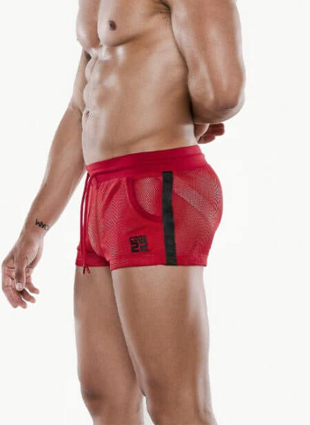 CODE 22 See Me Mesh Micro Short Red Small