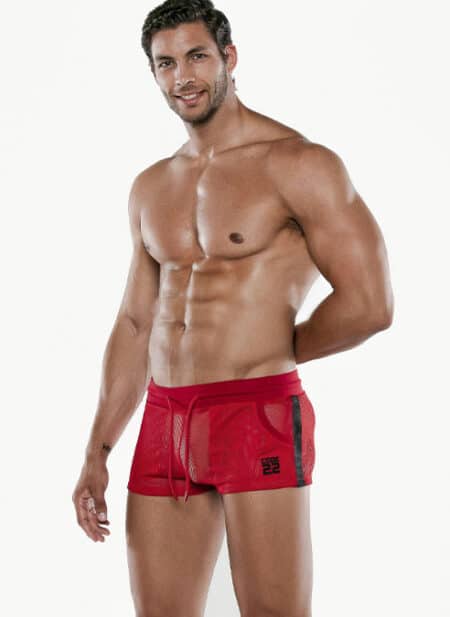 CODE 22 See Me Mesh Micro Short Red Small