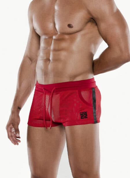 CODE 22 See Me Mesh Micro Short Red Small