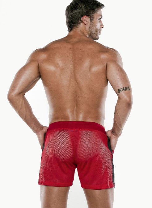 CODE 22 See Me Mesh Short Red Small