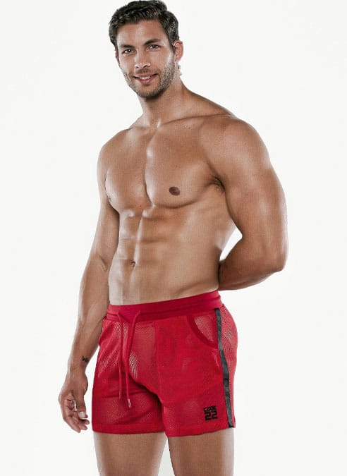 CODE 22 See Me Mesh Short Red Small