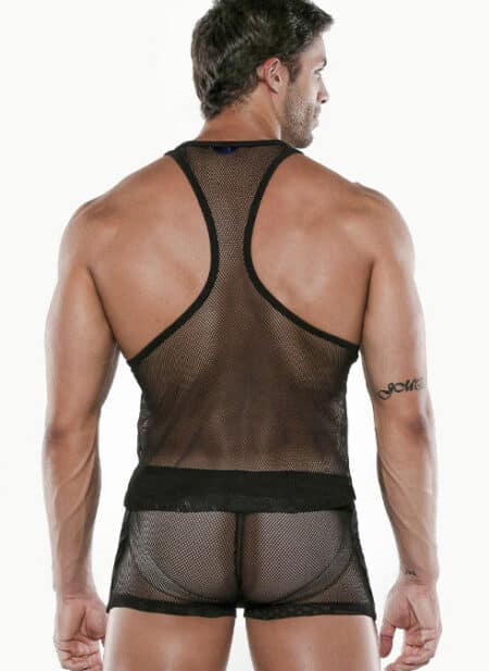 CODE 22 See Me Mesh Tank Black Small